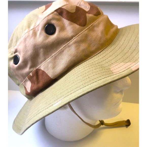 M&R Headwear Inc. Camouflage Bucket Hat With Chin Tie Desert Pattern - Picture 2 of 10